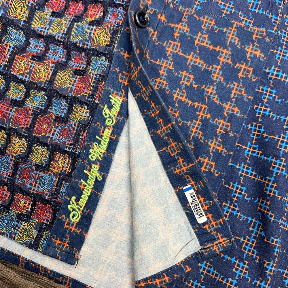 Robert Graham Multi-Colored Check Patchwork Shirt… - image 5